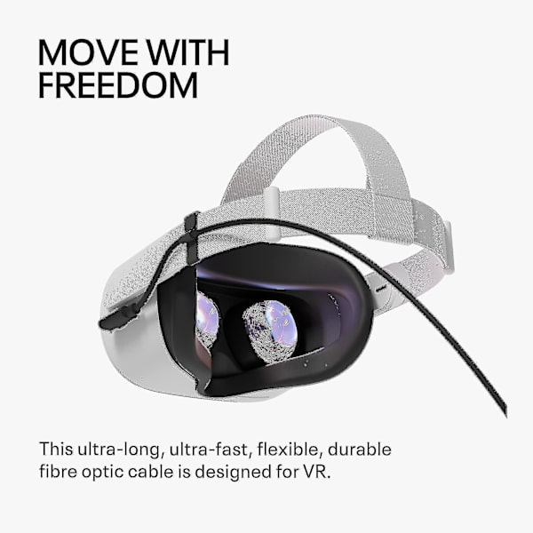 Oculus Link -virtuaalitodellisuuskuulokkeiden kaapeli Quest 2 ja Quest 5 M:lle (16 jalkaa) PC VR