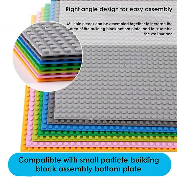 Dots Classic Baseplader Blokke DIY Lille Størrelse Byvej Mursten Baseplade Konstruktion Byggelegetøj Til Børn Gaver 25,5 x 25,5cm