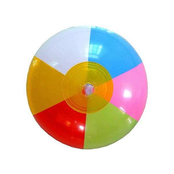 5 stk. Oppustelige 8\" seksfarvede PVC-panel strandbolde poollegetøj [WSY]