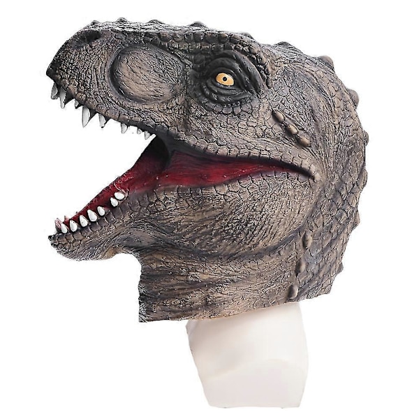 Dinosaurusmaski T-rex Pää Lateksia Realistinen Eläin Koko Pään Maski Halloween Asu Juhliin Karnevaali Cosplayhin Black
