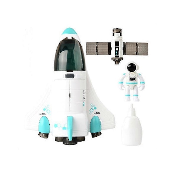 Børns tidlige uddannelse simulationslyd og lys spray rumfart legetøj rummodel satellit rumfærge raket luftfartserie blue