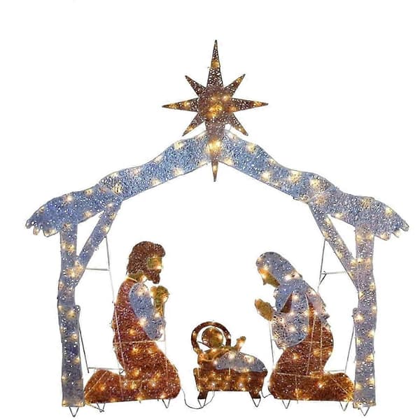Julkrubba Bebisar Julkrubba Staty Jesus Julkrubba Figurer Ornament[D] Style 3