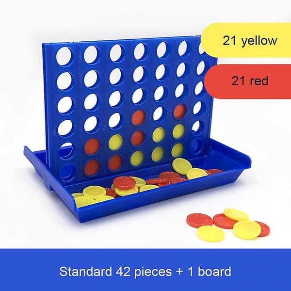 Foldbart 4 på stribe brætspil, børns pædagogiske legetøj, børn [D] Blue 1 pc