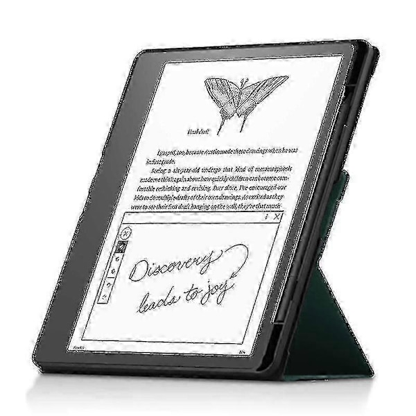 Stativtaske til Amazon Kindle Scribe i PU-læder + TPU med penneholder - Beskyttende cover til e-læser Green