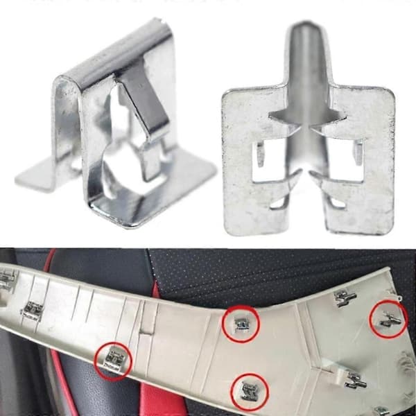 Bil Fastgørelse Universal Instrumentbræt Panel Indvendig Trim Plade Fast Jern Clip Spænde[D]