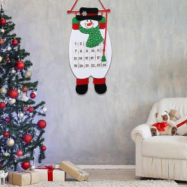 Julekalender til børn til jule-nedtællingsvægdekoration [D] Snowman