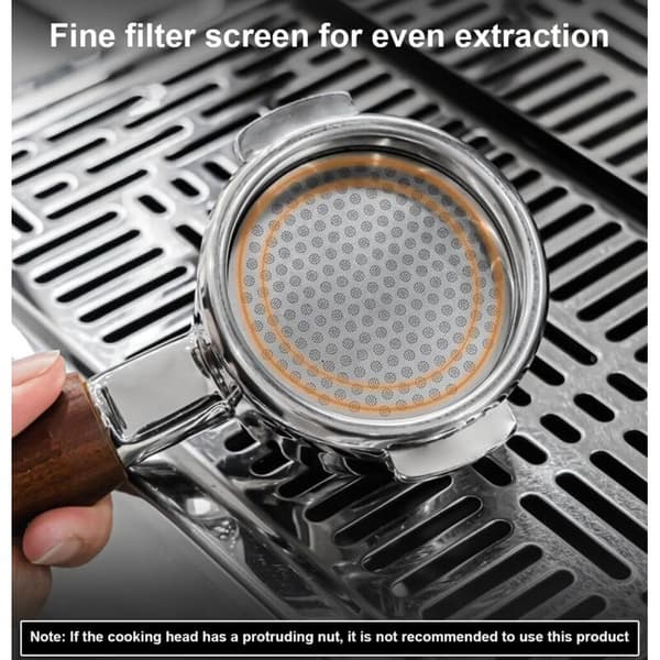 Fjernelse af filterkurv til kaffemaskine - Nedre brusefilter - Espressometal kontaktfilter, 0,028\" tykt - 304 rustfrit stål - 51 mm diameter