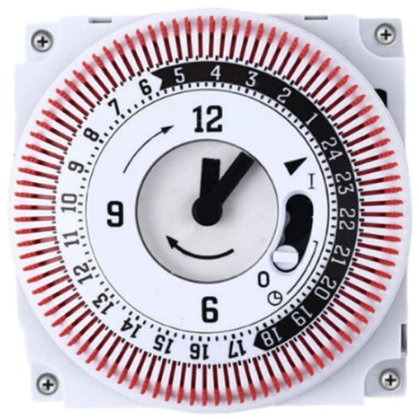 250V mekanisk timer, 15 min 24t påminnelse, energisparende kontroller 0.05