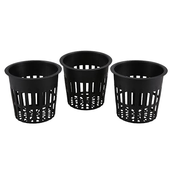 15 Pak 4 Tommer Net Cups Spaltede Mesh Bred Lip Filter Plant Net Pot Spand Kurv til Hydroponics