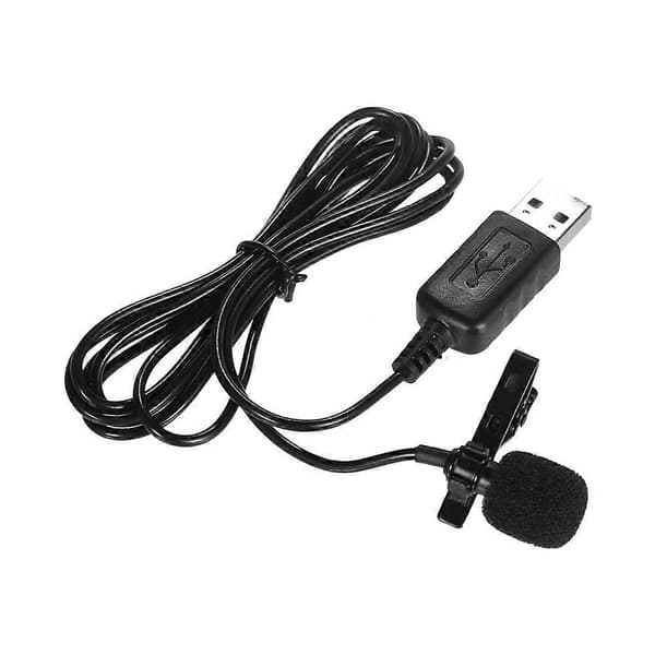 Mini revers Lavalier Clip-on kondensatormikrofon med USB-stik til computer PC bærbar [D]