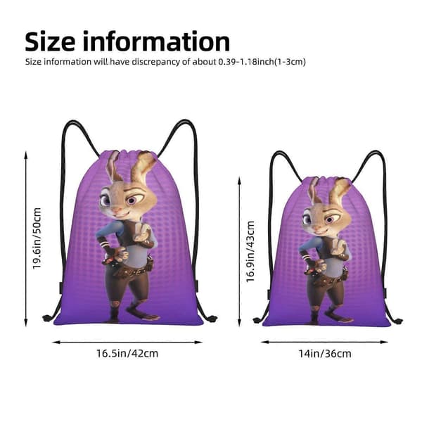 s45 Zootopia Canvas dubbel axelryggsäck håller din utrustning nära och säker k45[D]