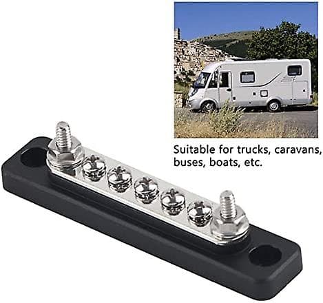 Niuniu Samleskinne Stud Terminal, 5 Positioner Samleskinne Elektrisk Terminal Samledåse M/ 2 Stud Ac 300v Dc 48v Til Lastbiler, Campingvogne, Busser, Bå[D]