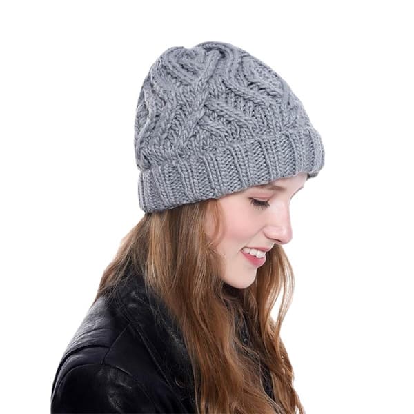 Vintermössor för män och kvinnor, tjock varm beanie Deadstock-present grå[D]