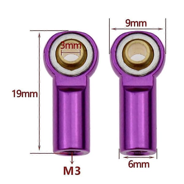 20 stk. M3 Trækstangsende Kuglehoved Til 1/10 Rc Bil Axial Scx10 Traxxas,3[D]