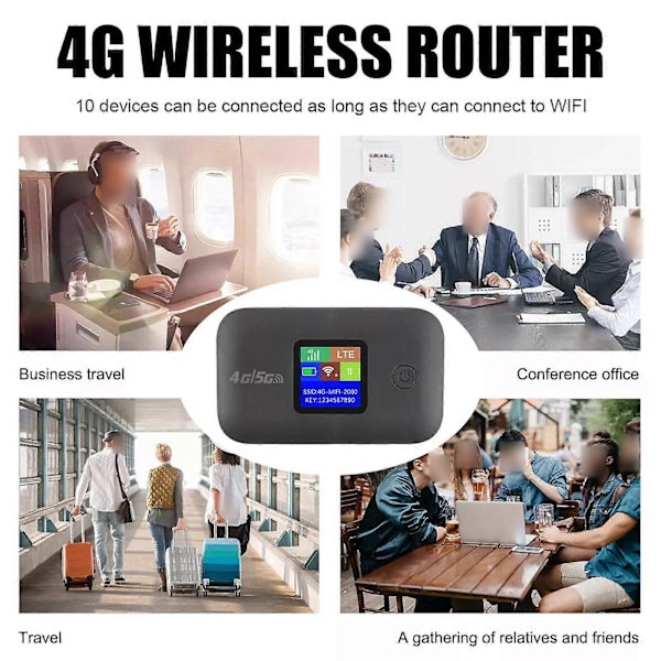 4G/5G LTE Trådlös Mobil WIFI Router 150Mbps Pocket Modem Mobil Wifi Hotspot[D]