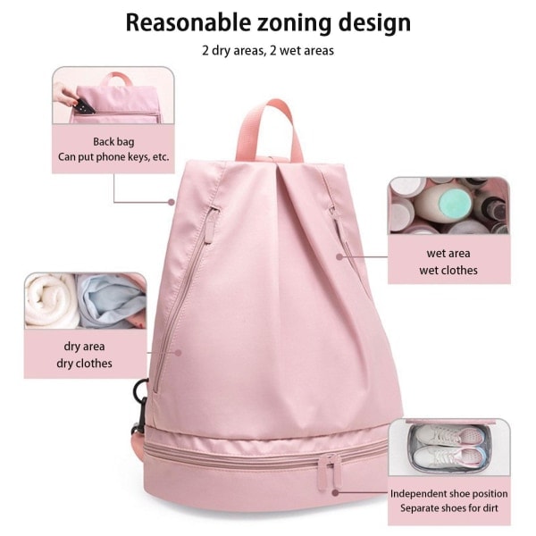 Vanntette glidelåsposer Sportsbag Svømmebag Reisebag Skoveske Tørr og Våt[YJD]