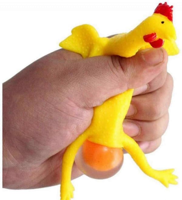 Morsomme Squishy Leker Kylling og Egg Stresslindring, 9cm[D]