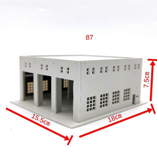 Outland Models Miniaturer 3-bås Stor Garage til Lastbiler/Biler 1:64 BRUG[T]