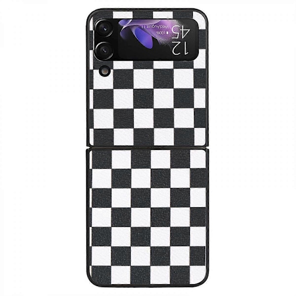 Etui til Samsung Galaxy Z Flip 4 5G, Søt luksuriøs sjakkbrett holdbar minimalistisk tynn slank deksel støtsikker beskytter