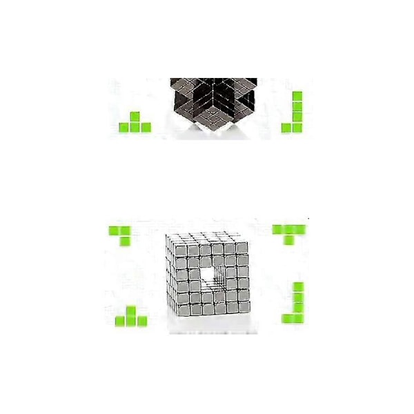 216 st 5 mm Magnetiska Kuber Fyrkanter Magisk DIY Pussel Pedagogisk Leksak [D]