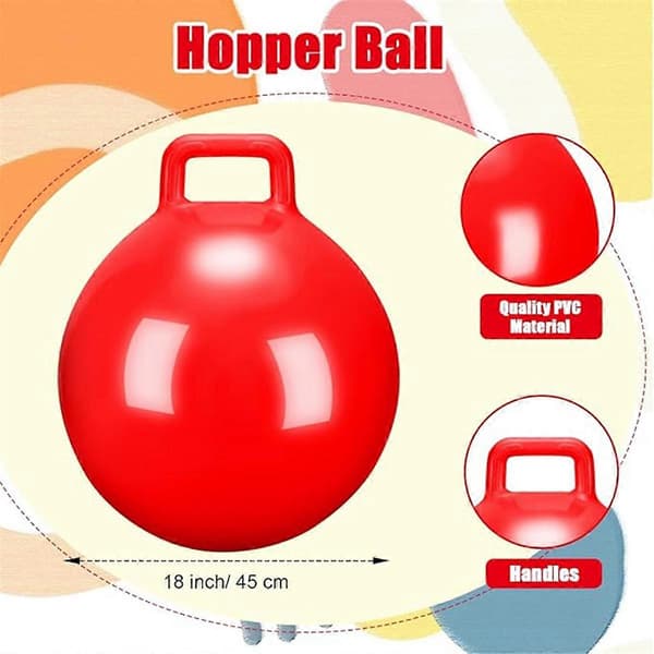 Barne PVC Leke Håndtak Hoppeball Elastisk Ball[D] 8X6.5X0.25cm