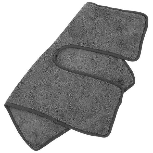 Hårhåndklæde Hurtigtørrende Koralfleece Rektangulær Stil til Kvinder Badebrug 1 stk.[D] Dark Grey 50.00X36.00X0.50CM