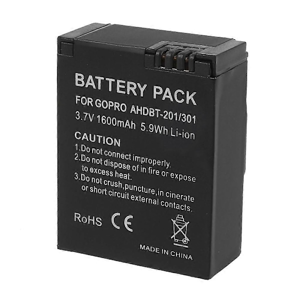 1600mAh AHDBT-201 AHDBT-301 Batteriersättning för GoPro Hero 3 3+[D]