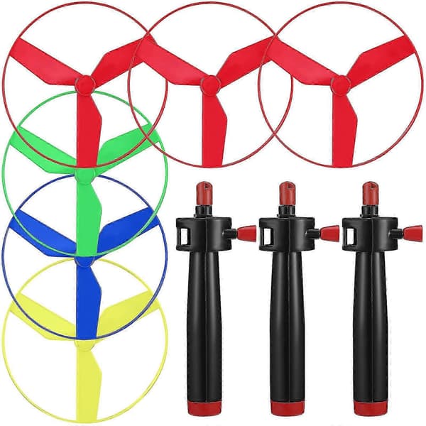 1 Set Propeller Leksak Dragsko Flygande Leksaker Flygande Tefat Leksak Utomhusleksaker Interaktiv Träningsleksak[D]