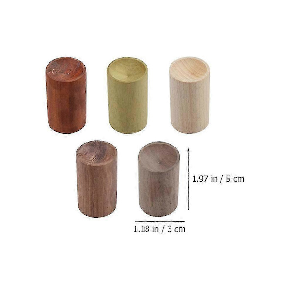 5 st Trä Aromaterapi Diffuser Bil Mini Eterisk Olja Diffuser Trä för Hem Fordon[D]