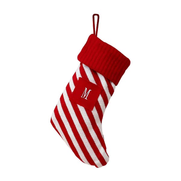 Stickad Julstrumpa Hängande Presentpåse Dekoration Vägg Vinterträd [D] M Sign