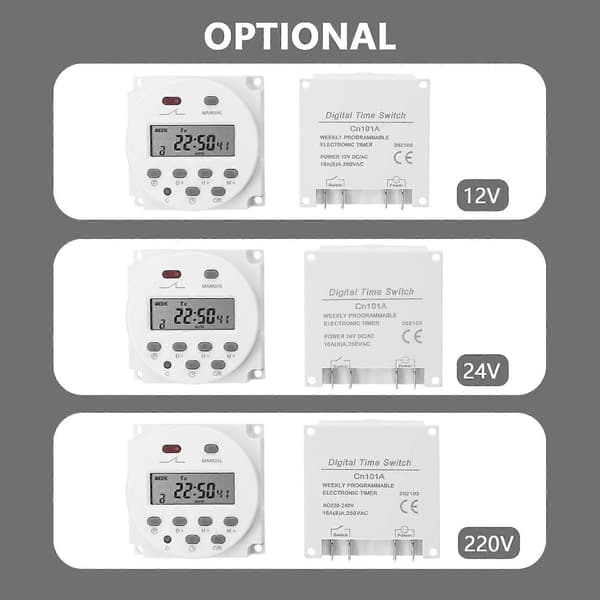 Ugentlig Programmerbar Digital Timer Switch Panelmonteret Elektrisk Timer 16 Uafhængige TIL/FRA Programmer til Hjemmekontor Lys Vifter TV Kitch[D]