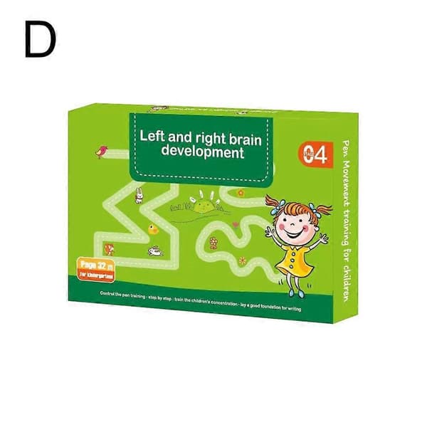 Scribble Smart Genanvendelig Arbejdsbog 4 Niveauer Pen Kontrol Træning Kognitiv Udvikling Pædagogisk Legetøj til Børn[D] Mind development L