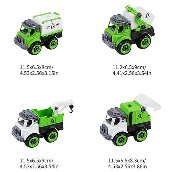 Auto Legetøj Adskil Legetøj til Drenge og Piger med Skruetrækker, til Børn 4 stk.[D] E