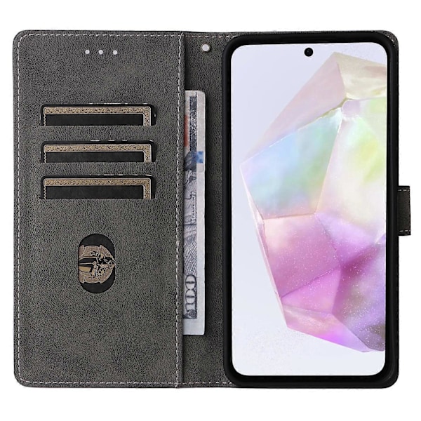 Til Samsung Galaxy A56 5G Wallet Case RFID-blokering PU Læder Cover Stativ View -[D] Multicolor Green