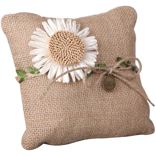 Rustik Ringhållare Enkel Generös Design Bröllopsdekorationer 1-pack[D] Khaki 15.00X15.00X4.50CM