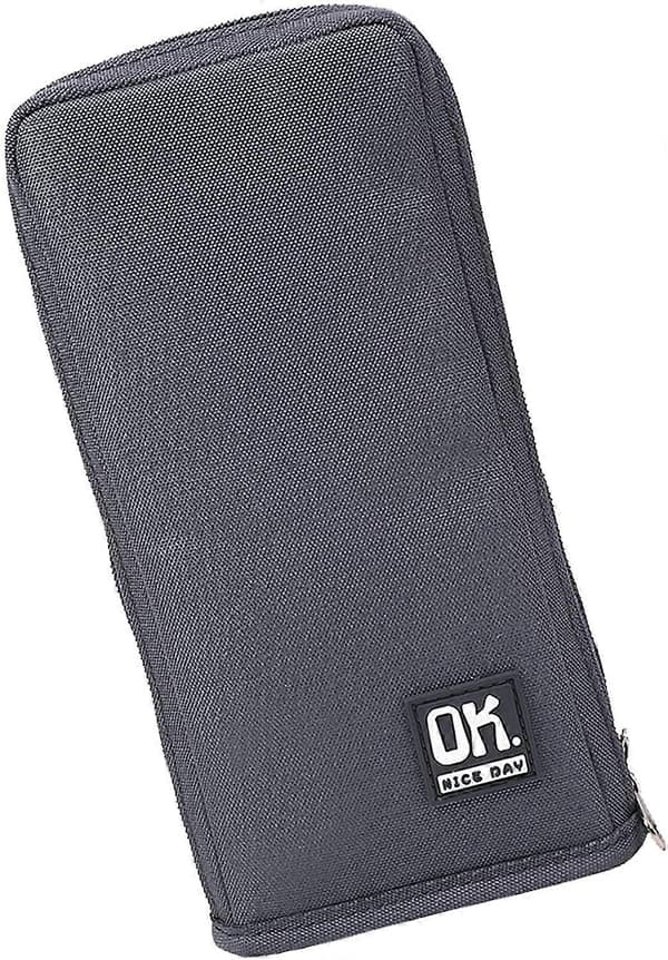 Pennfodral med stor kapacitet, stor förvaringsväska i canvas (Svart)[D] dark grey