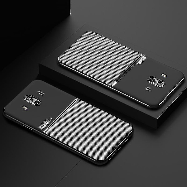 Skyddande Skal för Huawei Mate 10 Pro - Klassisk Lutande Remsa, Kornig, Magnetisk, PC + TPU