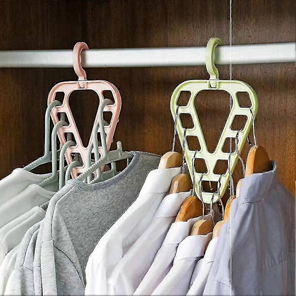 Multifunktionell Klädställning Triangulär Design Med Jämn Kraft För Garderob[D] Pink