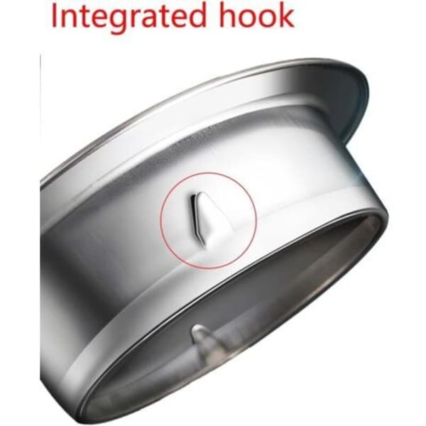 150 mm rund ventilationsrist i rustfrit stål med integreret myggenet. (D)