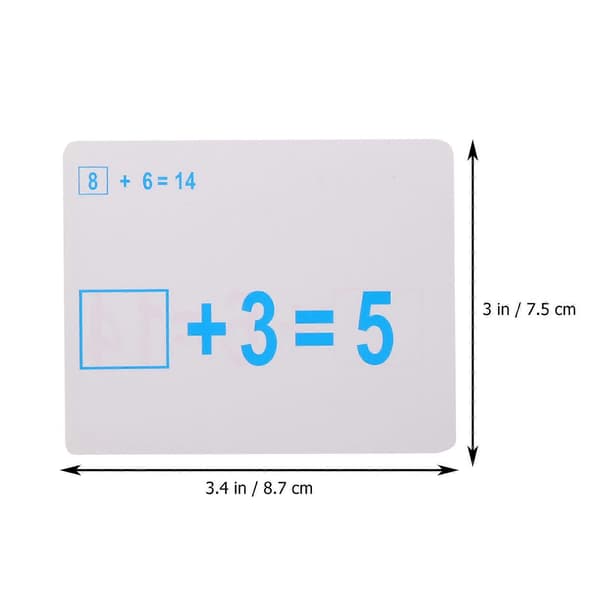 Matematikkort til børn, aritmetiske øvelseskort til læring, 2 sæt [D]