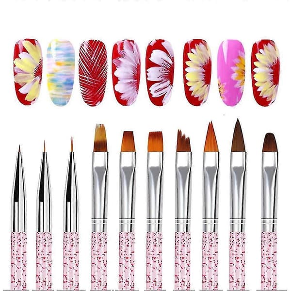 Neglebørstesæt 10 Dele Til Kunst, Børster Manicure Og Tilbehør[D]