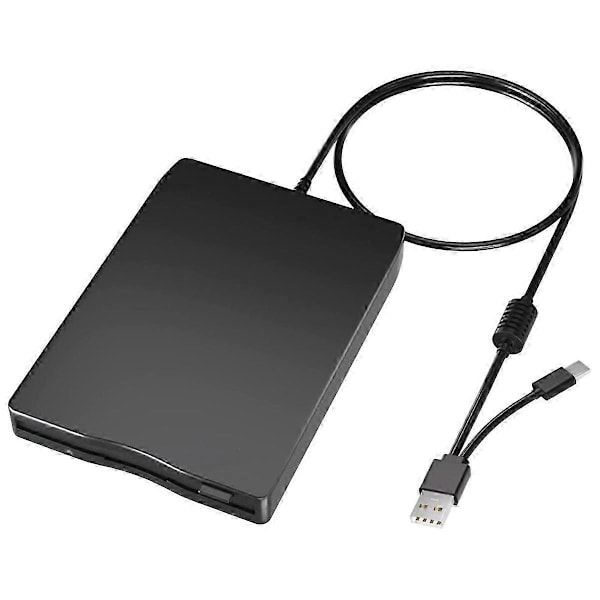 USB Floppy Disk Læser Floppy Disk Drev Dobbelt Interface Ekstern USB C Floppy Disk Drev til PC Lapt[D]