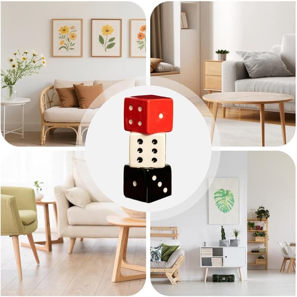 Geometrisk terningformet vase til blomsterarrangementer – Harpiksdekoration til tørrede blomster – Ideel til stuen (D)