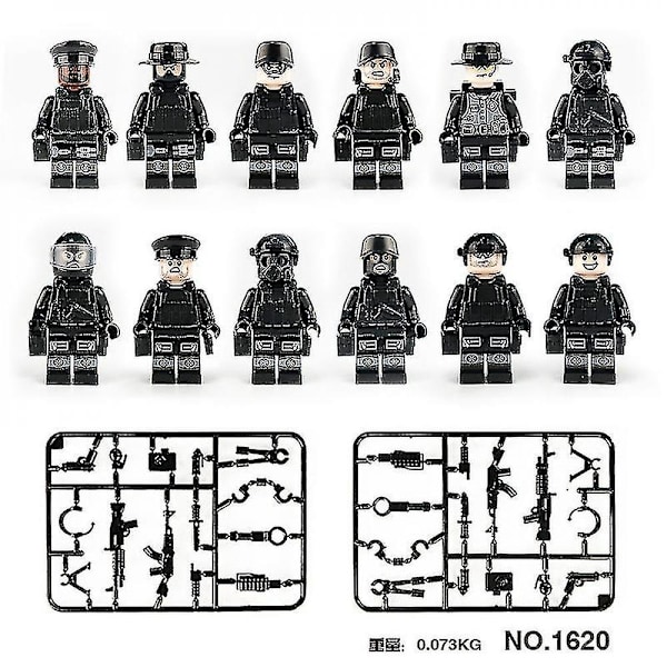 Sæt med 18 Minifigurer Militær Serie Skurk Mini Figurer Byggeklodser Legetøj BBP
