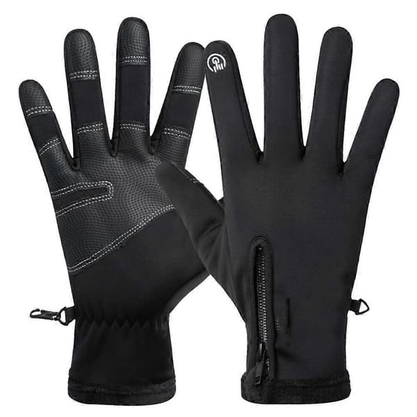 Vandtætte Touch Screen Handsker til Mænd Vinter Cykling Sort XL 1 Par[D] Black XL