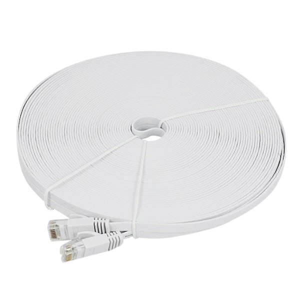 6 Ethernet-kaapeli 100 jalkaa (30 metriä) Litteä Ohut Pitkä Internet-verkko LAN, Cat6 Nopea Tietokone