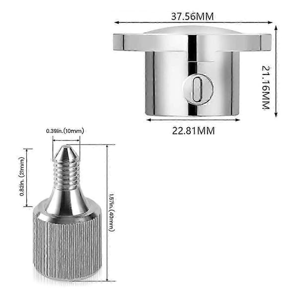 Til Kitchenaid Røremaskine Tilbehør Knop Tommelfingerskruer & Hætte Nav, Premium Rustfrit Stål, til Stab[D] silver