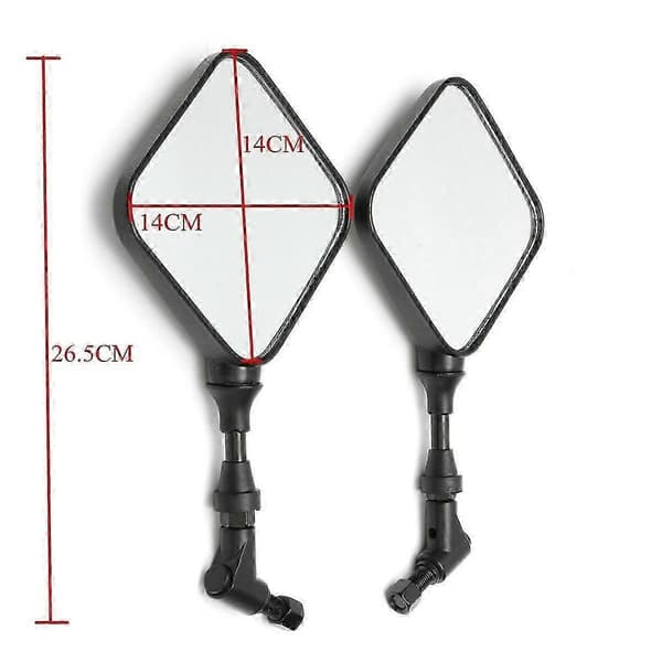 2 stk. Motorcykel Bakspejl Sort Til 200 250 Dr350 Drz 400 Dr650[D]