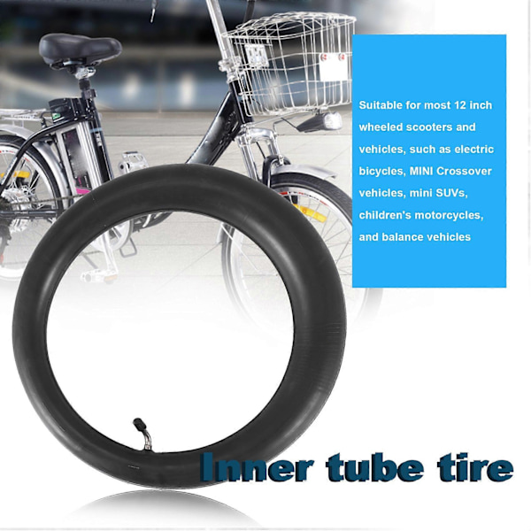 12.5X2.25 (12-1/2 tum X 2-1/4 tum) Däckinnertub för Pocket Mod Currie, GT, Balancecyklar black