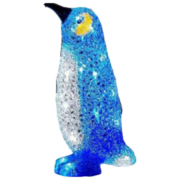 Julepynt 2023! Lysende glitrende dyr med stripelys til udendørs terrasse, forudbelyste LED dekorative figurer[D] Blue
